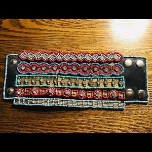 Wide beaded Bracelet